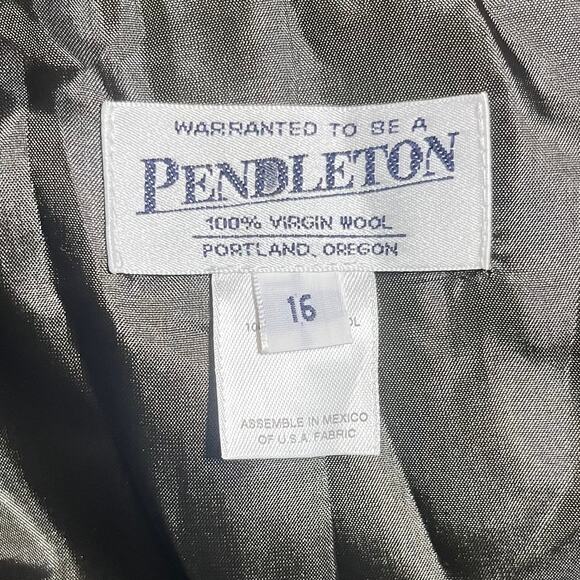VTG Pendleton Knockabout Jacket Blazer Womens 16 Dark Green 100% Virgin Wool USA - Picture 4 of 7